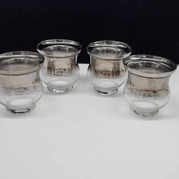 MCM Dorothy Thorp Silver Fade Shrimp Seafood Chiller Set of 4 VTG 4.5" - Picture 3 of 6